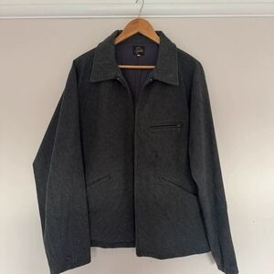 Needles Charcoal Zip-Front Shirt Jacket